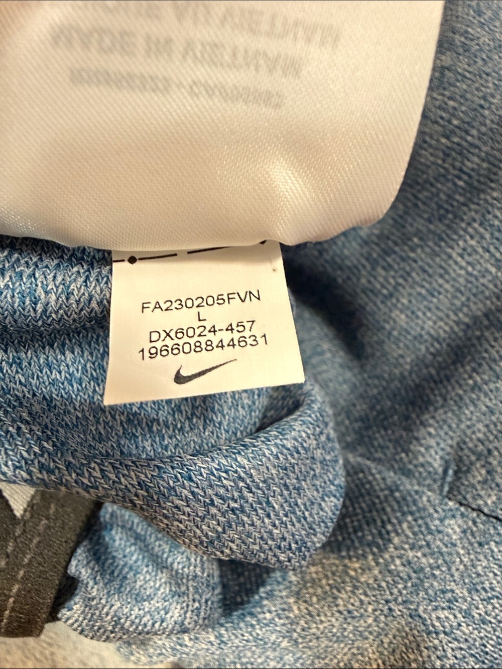 Nike Light Blue Athletic Shorts with White Swoosh - Picture 9 of 9